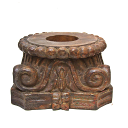 Świecznik z drewna egzotycznego Rzeźbiony XL